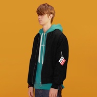 【中性款】 防撥水迷彩綁帶飛行外套 / 迷彩黑