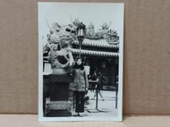 【早期黑白老照片】北港朝天宮合影 廟宇建築 石獅子 北港媽祖廟 北港媽祖宮