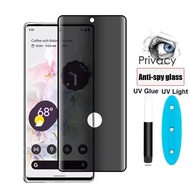 Anti-Spy UV Glue Tempered Glass For Motorola Edge 60 50 Pro 40 Neo 30 Fusion Ultra X30 Privacy Scree