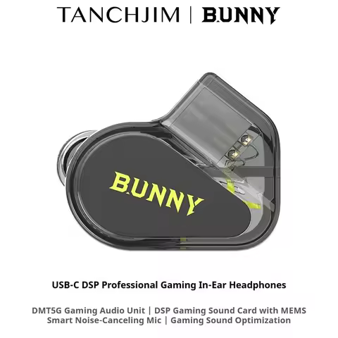 TANCHJIM BUNNY G In Ear Gaming Earphone With Mic Type-C Wired Headset For Phone PC Gaming.