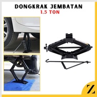 Dongkrak Jembatan Mobil Manual 1,5 ton Car Scissors Jack 1 ton setenga