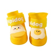 4Pcs Waterproof Anti-Slip Dog Shoes Adjustable Drawstring for Small Dogs