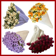 cod Diy Crochet Bouquet Of Flowers Hand-Woven Flower Bouquet Blanket Ultra-Soft Breathable Romantic 