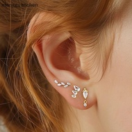 [mengguanchen] Titanium Marquise Leaf Earring Helix Cartilage Stud Piercing [TW]