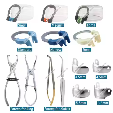 Dental Sectional Matrix Bands Titanium Ring Forcep Fits Palodent V3 Contoured Clamping Ring Clamp Fi