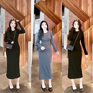 Bigsize long-sleeved bodycon dress 40-120kg |THU TUYEN| [s55]