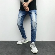 X XCTRL God's Slim-Fit Extremely Stretch Jeans-Classic Blue Jeans Men