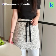 [ Shipped from Korea ] STAY828 Daisy Half Waist Apron Oven Mitts Cooking Gloves Flower Pattern Kitch