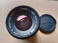 【AB的店】實用良品CANON SSC 50mm f1.4 FD 白環鏡可轉各廠無反單眼