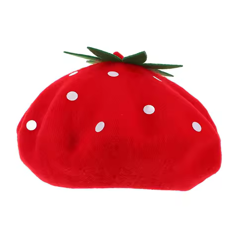 Strawberry Beret Funny Fruit Fruit Wool Hat Cap Funny Hat Wool Blend Kawaii Beanie Berry Decorative 