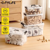NEW Citylife Transparent Organizer Stackable Storage Box Plastic Storage Box Organizer With Handle 1