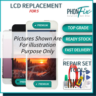 PhonFix LCD Replacement for iPhone 5C / iPhone 5G / iPhone 5S โ Compatible Non-Original