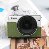 ((Camera Accessories) Canon M200 Protective Case m200 Camera Bag m100 Half Bag Base Bag m10 Leather 