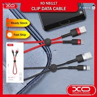 short Cable XO NB117 Convenient USB cable 25cm Micro lighting Clip data cable
