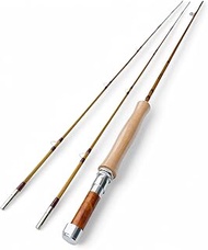 ZHUSROD Dickerson 8014 Taper - 8ft 6wt - Bamboo Fly Rod with Case - 2Pieces (with Extra Tip)