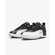 Nike Air Jordan 12 低筒 高爾夫鞋 低釘鞋 釘鞋 黑白配色