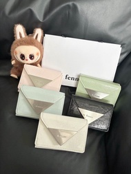 Korean Fennec Wallet Classic Triangle Brand Patent Leather Portable Three-fold Compact ID Bag Card B