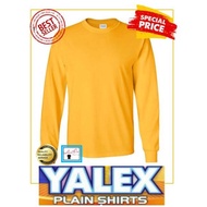 ◙☈Shirt On LONG SLEEVE YELLOW GOLD SWEATER YALEX Gold Plain High Quality Red Label Shirt Ideal for P