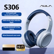 AULA S306 Earphones Wireless Bluetooth Headphones Noise Cancellation Esports Gaming Long Battery Lif