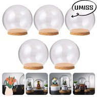 UMISTYDREAM9IQ0 Fresh Flowers Glass Cover, Transparent Glass Flower Dustproof Cover, Home Decor  Flo