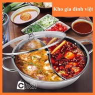 Hot Poot 32cm 2 Compartment Hot Pot Can Be Used on Induction Cooker