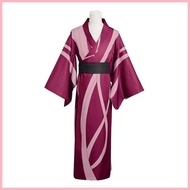 ♞,♘Shinazugawa Sanemi Cosplay Costume Women Men Red Long Kimono Anime Halloween Carnival Party Role