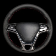 DIY Artificial leather Suede Carbon Fiber Customized Hand-stitched Car Steering Wheel Cover For Cher