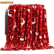 UMISTY Sofa Blanket, Flannel Soft Cosy Snuggle Blanket,  Elk Snowflake Washable Winter Warm Christma