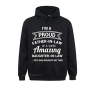Funny Proud Father In Law Shirt Dad Fathers Day Gift Ideas Mens Sweatshirts Print Long Sleeve Funny