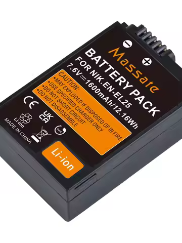 Massate EN-EL25 EN EL25 ENEL25 Rechargeable baterry +USB Dual Battery Charger for Nikon Z50 Z30 Z 50