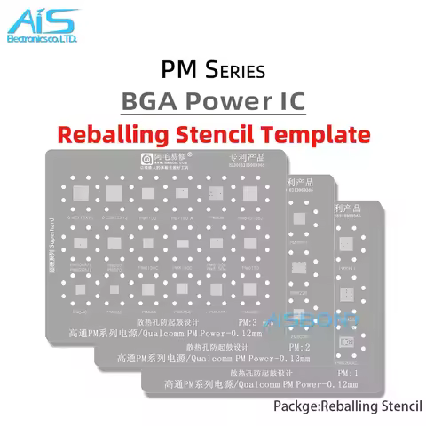 BGA Reballing Stencil Template For Qualcomm PM Power ic PM8917 PMI8937 PM8937 PM7150 PM6125 PM8150 P