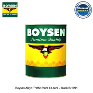 ♞,♘,♙,♟Boysen Alkyd Traffic Paint 4 Liters - Available Colors: Black / White / Yellow