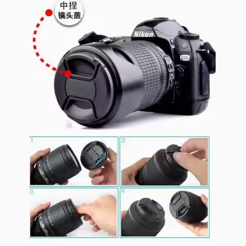 For SONY A6500 A7V A7R3 A7C ZV-E13 A380 ZV-E1 A900 Camera Lens Cap Protective Cover Center Pinch Sna