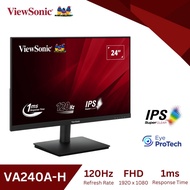 ViewSonic 24" IPS Monitor – 144Hz & 120Hz Gaming Displays, 1ms, HDMI, VGA, Eye Care, FHD (VA24G1-H /