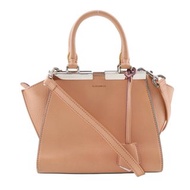 【日本直送】FENDI 橘色 小牛皮 Mini 3Jours 2WAY 肩背包 手提包 8BH333 女性【二手】