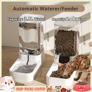 BOB PET Pet Automatic Water Feeder 3.8L Dispenser 2.1KG Food Feeder Large Capacity Dispenser Cat Dog Water Bowl
