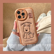 West Highland Leather Phone Case ins Phone Case Dog Phone Case Korean Style Phone Case Suitable for 