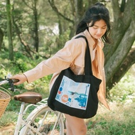 Japan VINTAGE TOTE BAG VILLED'ETE MAISON AKINA/TOTEBAG CANVAS AESTHETIC BAG/School Shopping BAG Japa