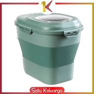 SK-C259 Tempat Penyimpanan Beras 25KG Foldable Rice Container Storage Dispenser Beras FREE CANGKIR