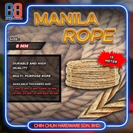 8mm MANILA ROPE | DURABLE ROPE | MULTI-PURPOSE ROPE | KNOTS TWISTED MANILA ROPE | TALI KERBAU | TALI