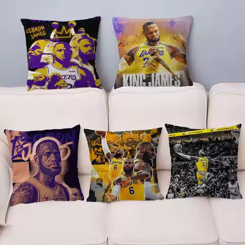 L-LeBron J-James Pillow Cover Sofa Cushion Cover Home Room Decoration Children Gift