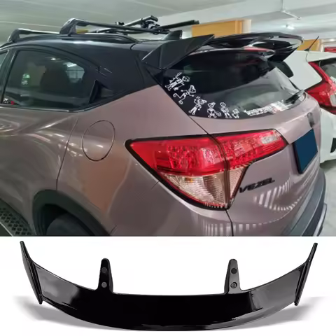 Spoiler Universal Carbon Surface ABS Material Type Generic Car Rear Trunk Spoiler For Honda HR-V VEZ