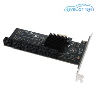 อะแดปเตอร์ PCIE SA3112J 12พอร์ต6Gbps การ์ด PCI-Express X1ไปยังการ์ดขยาย3.0 SATA