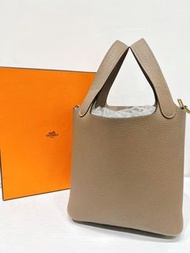 🎀Hermes Picotin 18 D0 Beige De Weimar 奶茶色金扣🎀