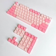 Transparent Crystal Jelly Character Keycaps Abs Two-color Closed OEM Caps for 61/87/104 Keyboard R87