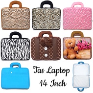 14" in Inch Cow Bear Bare Panda Notebook Fur Laptop Bag