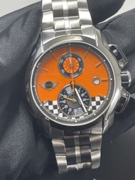 🌟Mini Cooper STEEL Men Watch MINI36  BRAND NEW 全新  Battery Watch 石英手錶 44mm orange dial  swiss made c