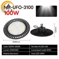 (รับประกัน1ปี)โคมไฟอุตสาหกรรม หลอดไฟ LED UFO กันน้ำกลางแจ้ง โคมไฟติดโกดังสินค้า ติดโรงงาน ความสว่างส