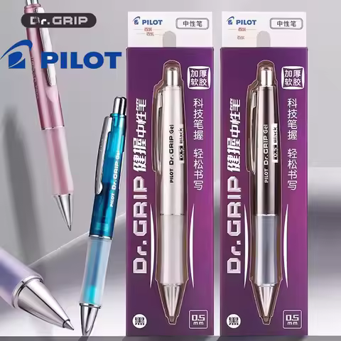 Japan PILOT Dr.Grip Gel Pen BLDG-80R Soft Grip Ballpoint Pen Low Center of Gravity 0.5mm School Acse