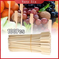 100Pcs Barbeque BBQ Sticks Disposable Bamboo Teppo Skewer Burger Skewers Kebab Stick Skewer